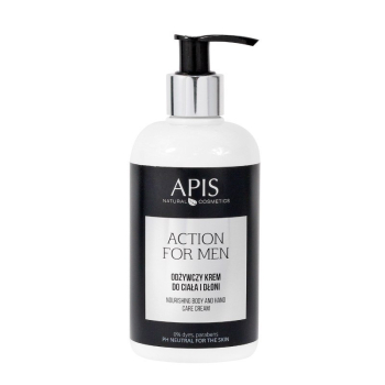 APIS Action for Men - Odżywczy krem do ciała i dłoni 300ml